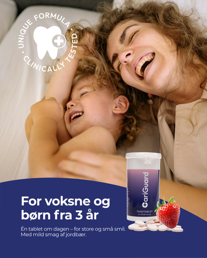 Tandtablet med mælkesyrebakterier samt L-arginin til tænder og mund – CariGuard (30stk)