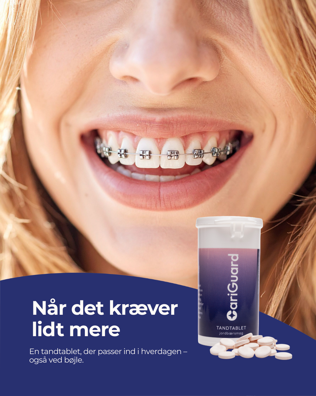 Tandtablet med mælkesyrebakterier samt L-arginin til tænder og mund – CariGuard (30stk)